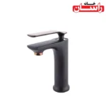 شیر روشویی راسان مدل آوات مشکی رزگلد