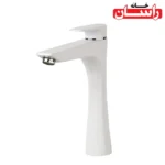 شیر روشویی پایه بلند راسان مدل آتیس سفید