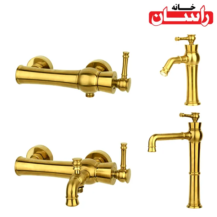 ست شیر راسان مدل الیزه طلایی