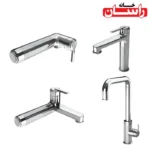 ست شیرالات راسان مدل رزالین کروم مات