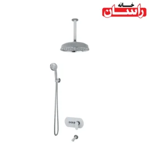 شیر حمام توکار راسان مدل ایکاد تنسو کروم